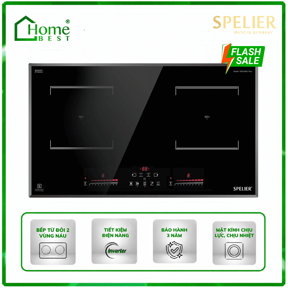 Bếp từ đôi Spelier SPM 960i Plus
