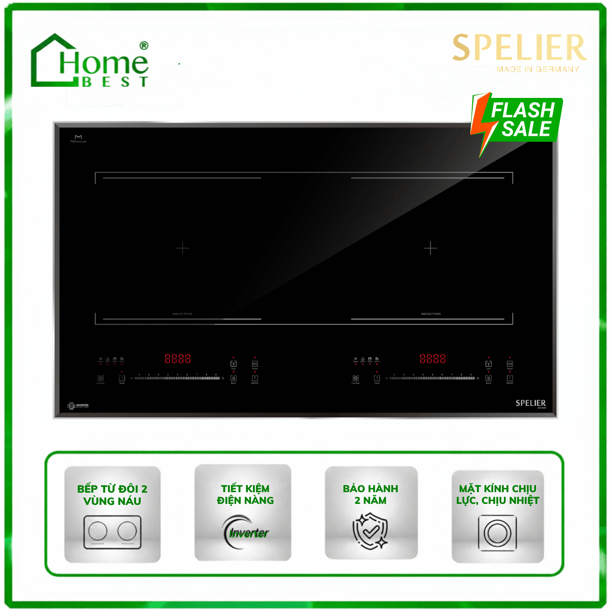 Bếp từ đôi Spelier SPM T93 Plus