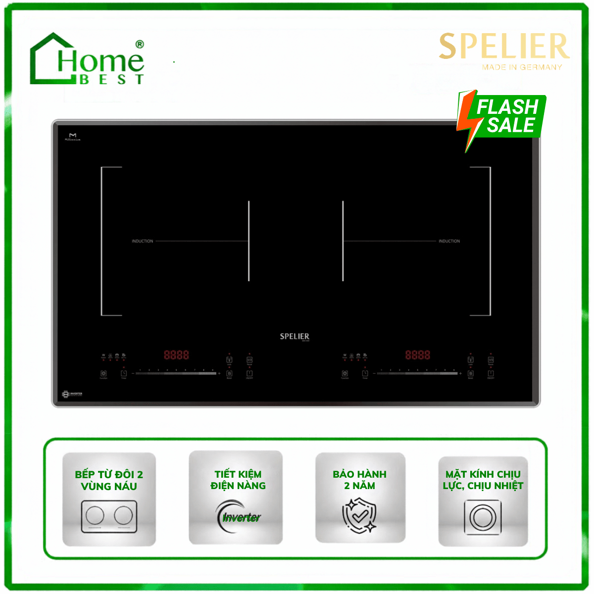 Bếp từ đôi Spelier SPM T99K PLUS