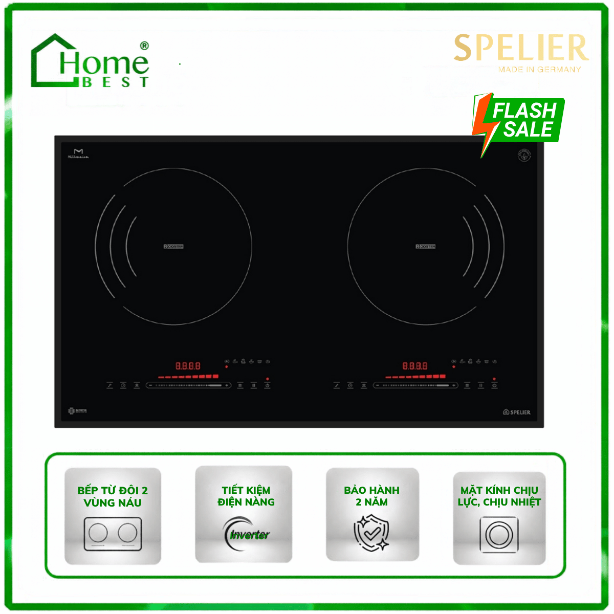 Bếp từ đôi Spelier SPM 170N