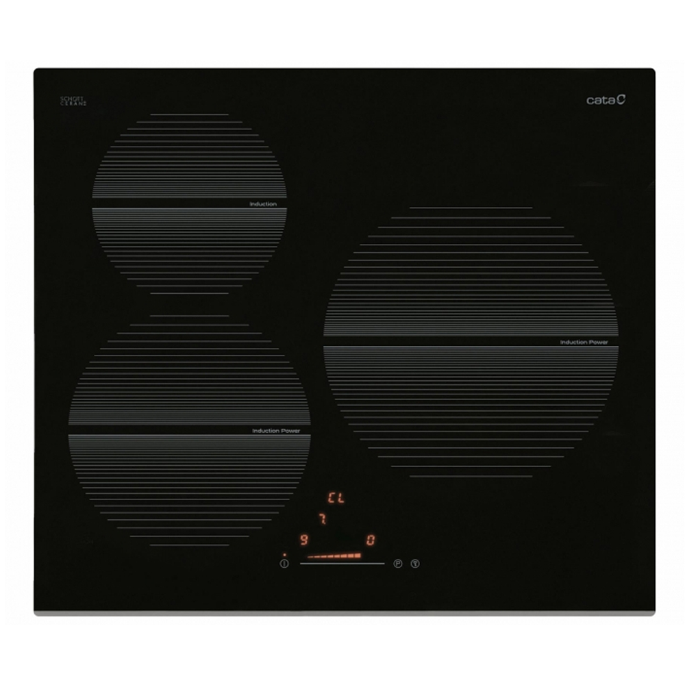 Bếp từ 3 vùng nấu Cata ISB 603 BK