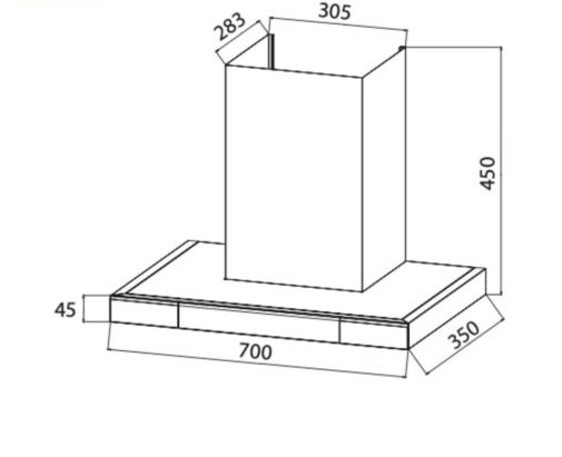 Máy hút khói, hút mùi kính ngang Latino LT-T35A (điều khiển cảm biến vẫy tay)