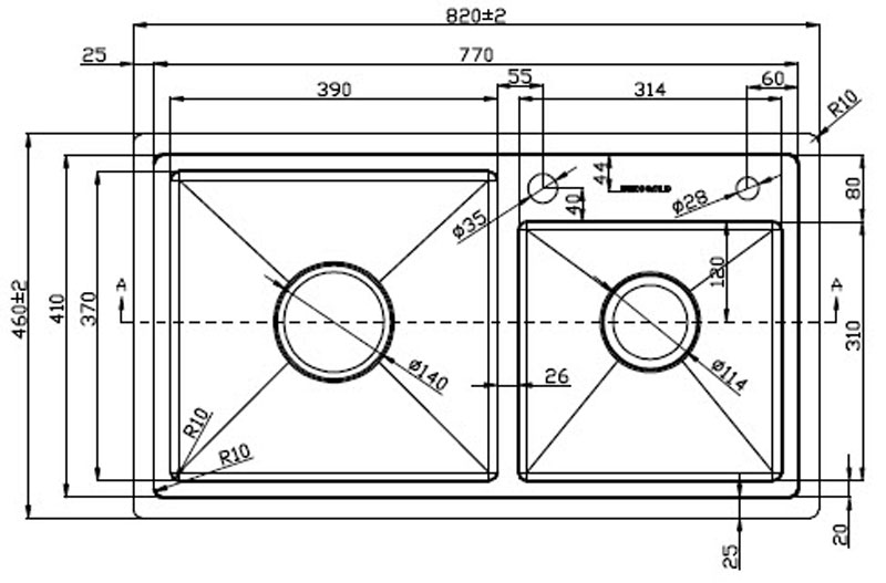 Chậu rửa chén Eurogold EUP18248