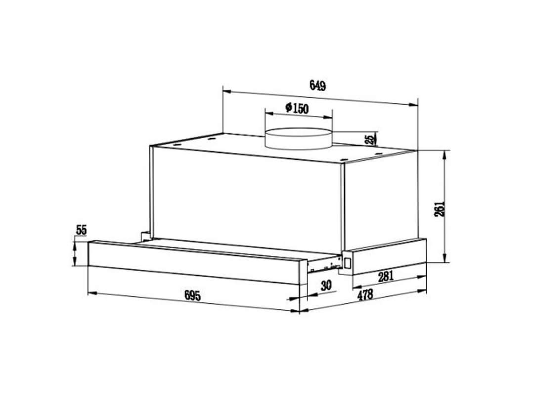 Máy hút khói, hút mùi âm tủ Teka CH 1170P