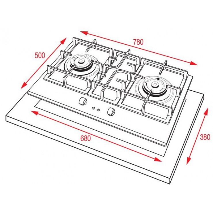 Bếp gas âm Teka GTI 78 2G AI AL DRB BUT