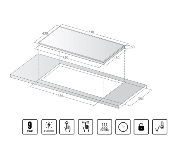 Bếp từ đôi Lorca LCI-81805 Pro