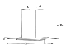 Máy hút khói, hút mùi kính ngang Eurosun EH - 90IL95