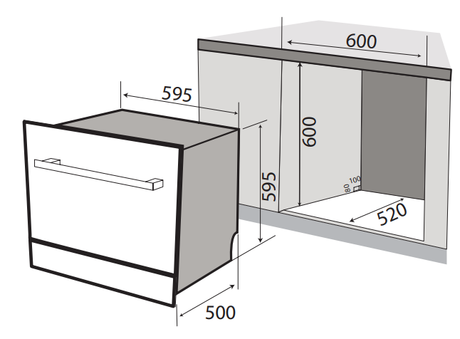 Máy rửa chén bát âm toàn phần Kaff KF-BIV810S