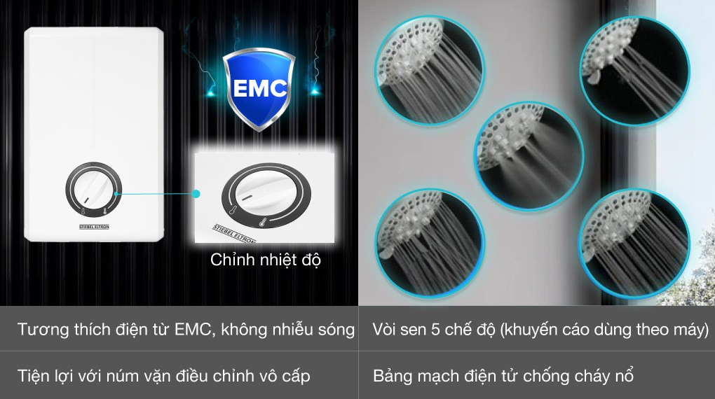 Máy nước nóng trực tiếp đơn điểm Stiebel Eltron XG 45 EC (VN)