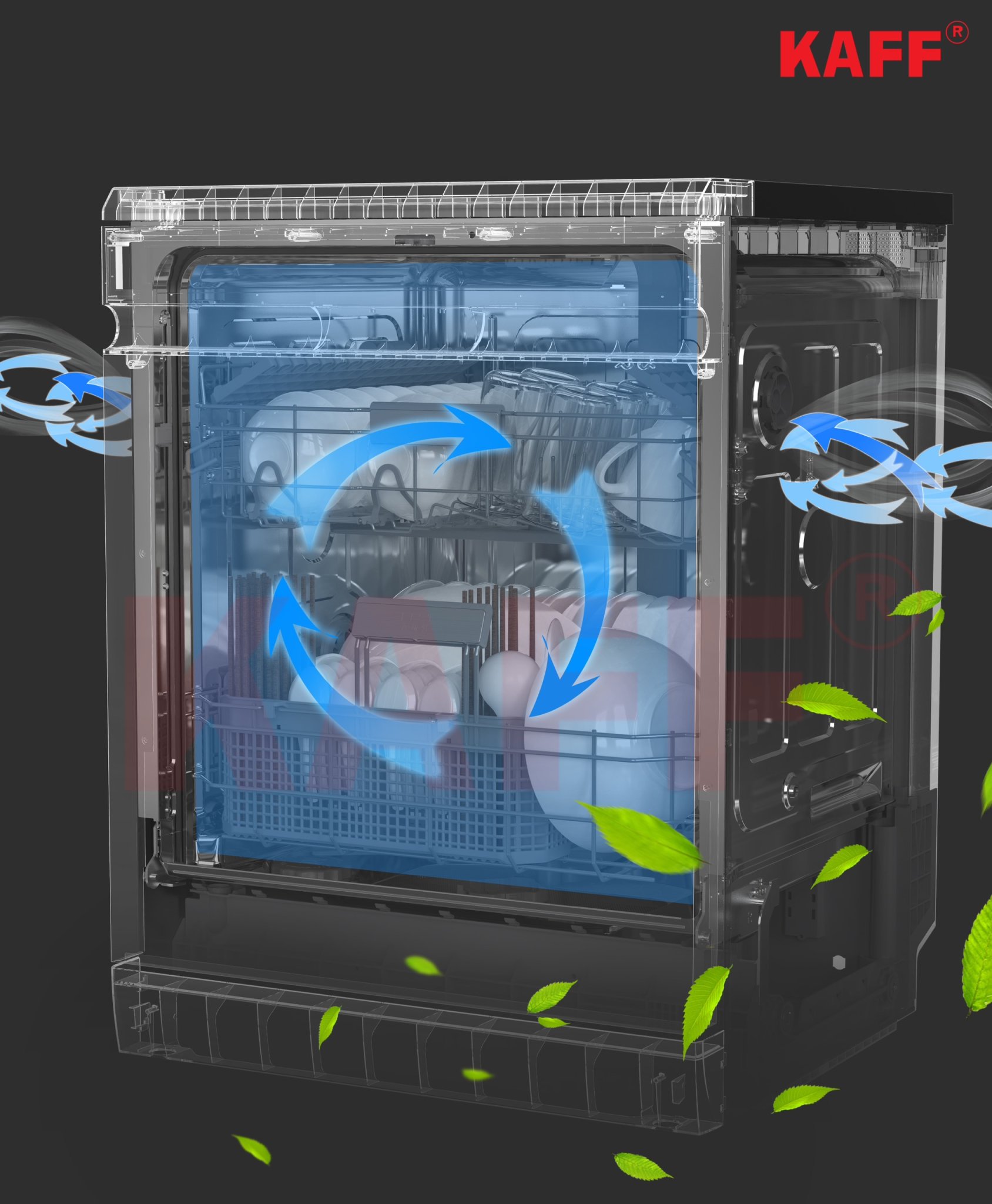 Máy rửa chén KAFF KF-BISMS8 Plus ( Công nghệ sấy PTC ) 2024