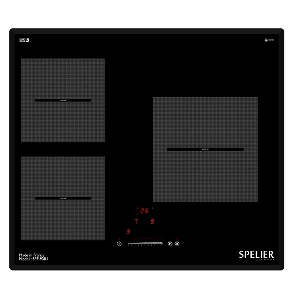 (Combo) Bếp từ 3 vùng nấu Spelier SPF 938I