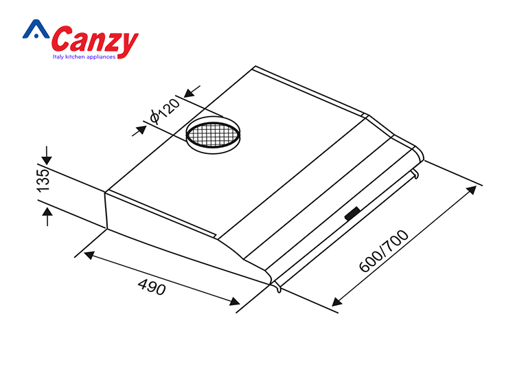 Máy hút khói, hút mùi cổ điển Canzy CZ 2060I