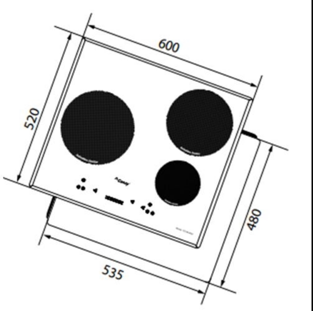 Bếp từ 3 vùng nấu Canzy CZ-MIX834