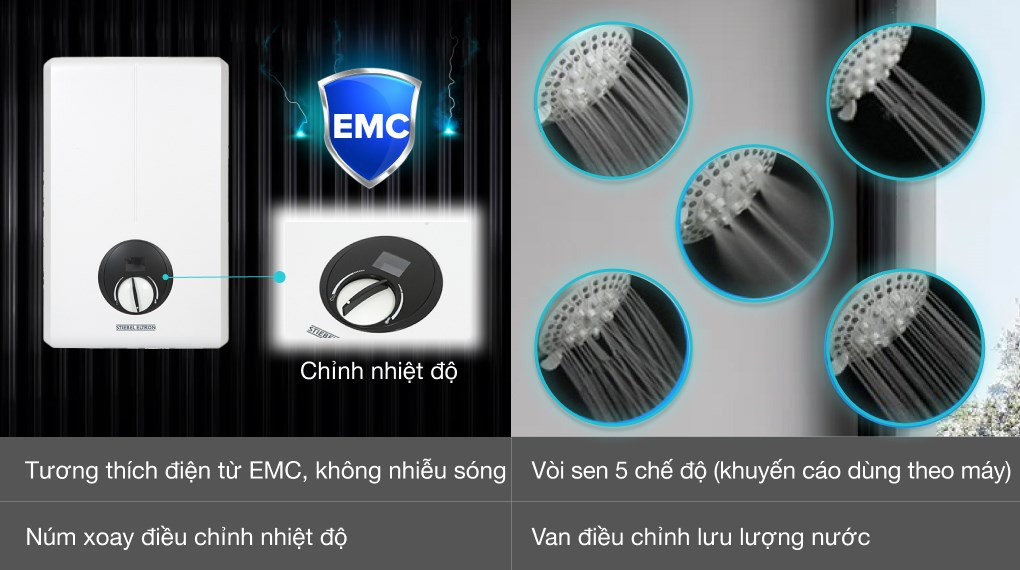 Máy nước nóng trực tiếp đơn điểm Stiebel Eltron XGL 45 EC (VN)