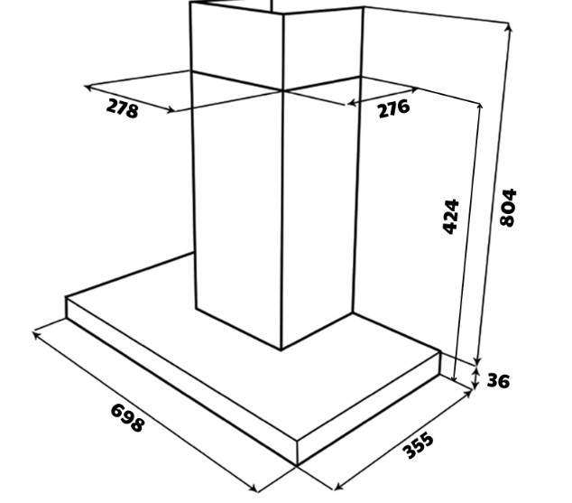 Máy hút khói, hút mùi kính ngang GrandX GX H70T78B (GX H70T78SB)