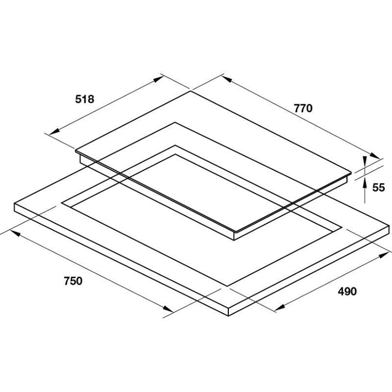Bếp từ 3 vùng nấu FAGOR 3IF-73A2S