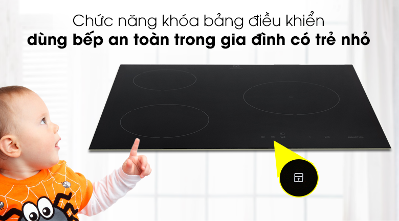 Bếp từ 3 vùng nấu Electrolux E6203IOK