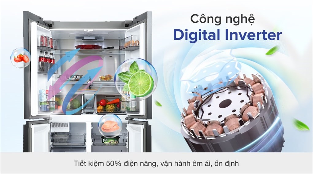 Tủ lạnh Samsung Inverter 599 lít Multi Door Bespoke RF60A91R177/SV