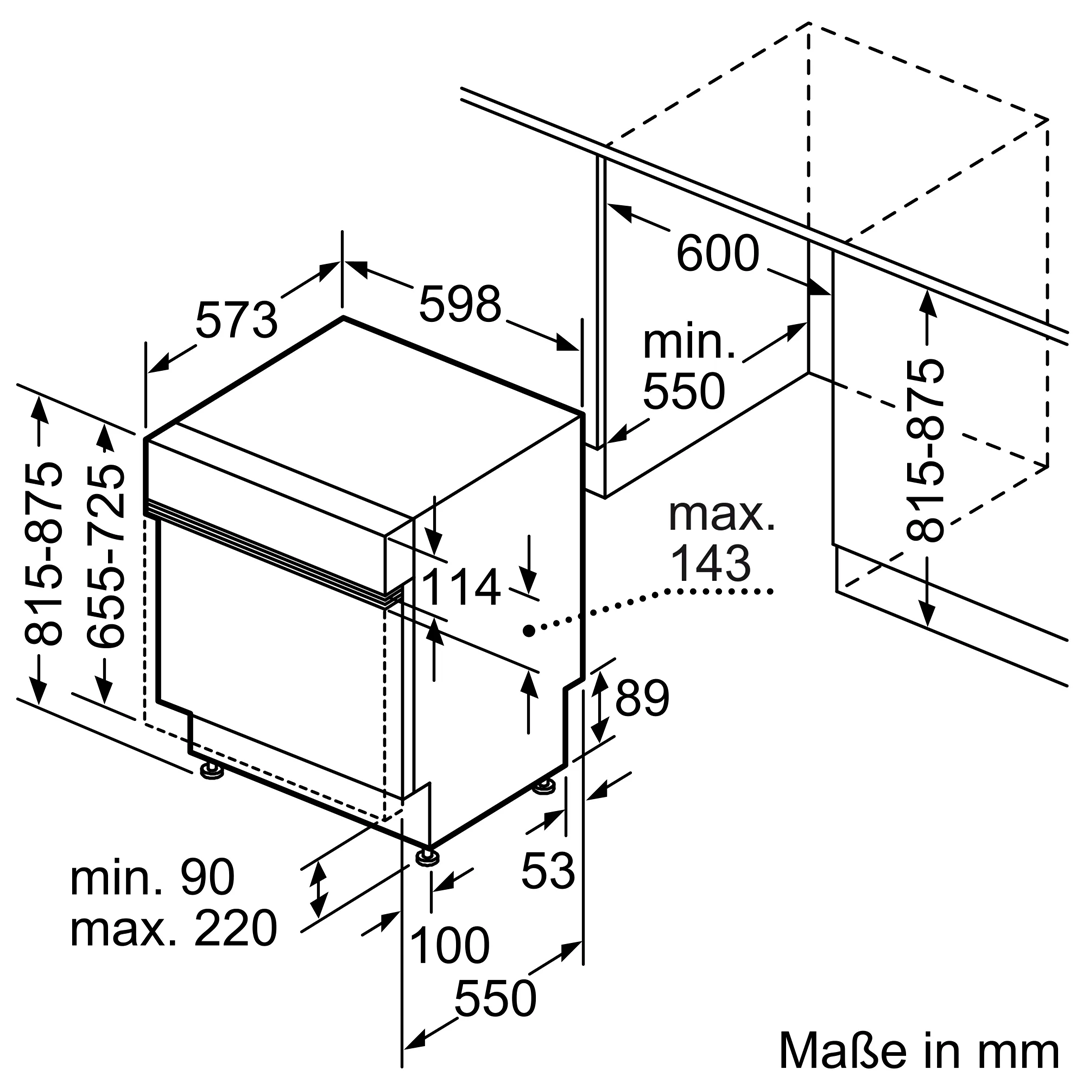 Máy rửa chén bát bán âm Bosch SMI6ZDS49E Serie 6