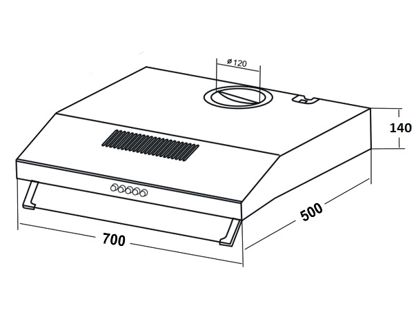 Máy hút khói, hút mùi cổ điển KAFF KF-701I