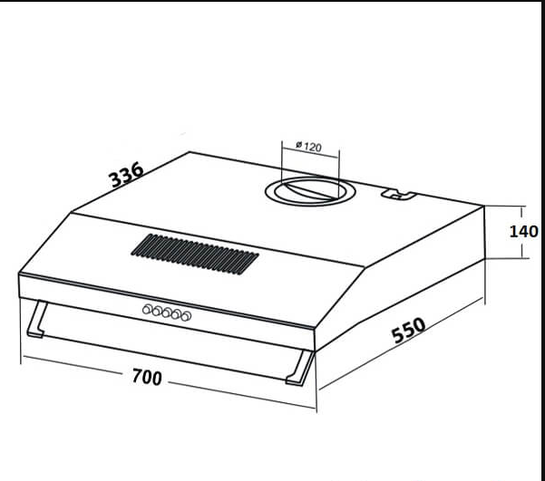 Máy hút khói, hút mùi  cổ điển KAFF KF-700W