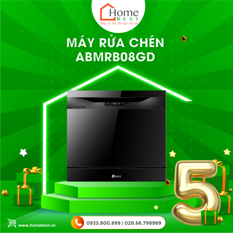 Máy rửa chén bát Arber ABMRB08GD