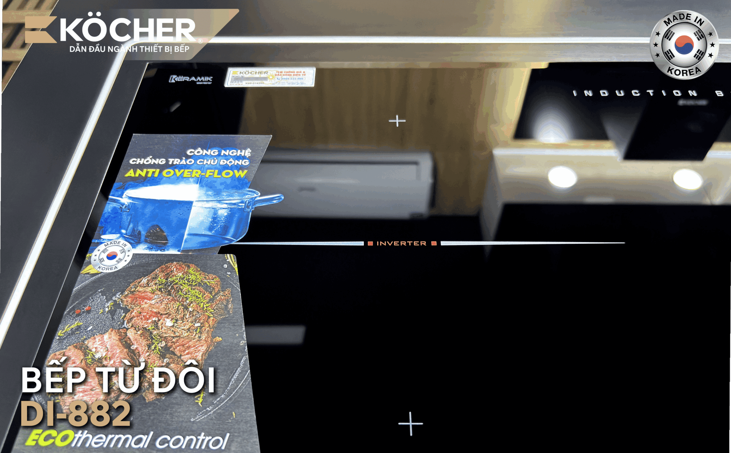 Bếp từ đôi Kocher DI-882