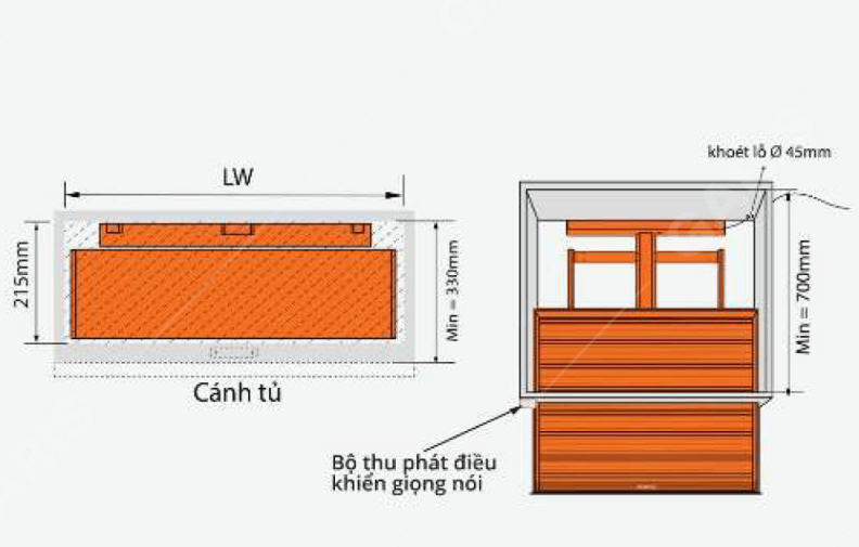 Giá gia vị nâng hạ điện Garis ML05.70X
