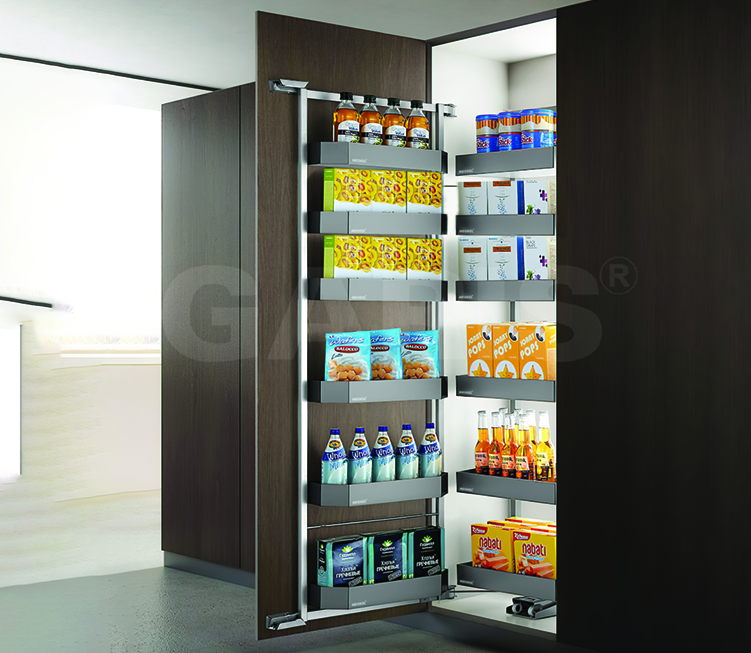 Tủ đồ khô 6 tầng khay nhôm cánh mở Garis MS6.45GA