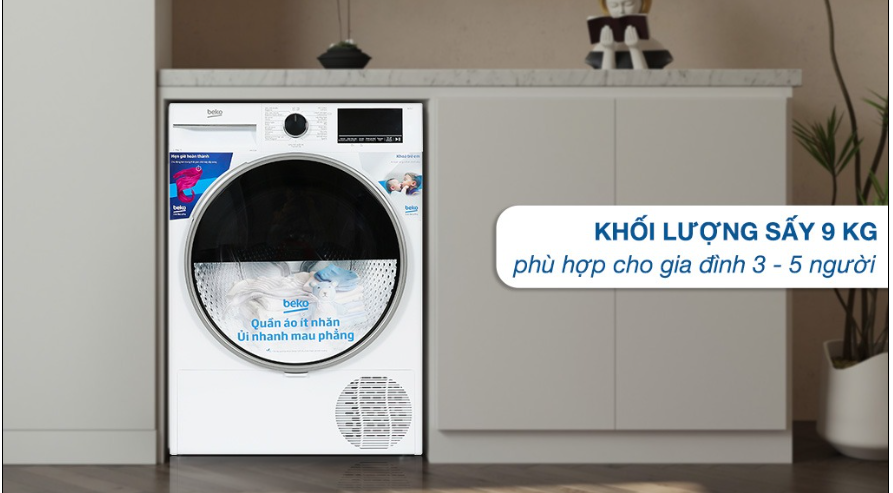 Máy sấy quần áo ngưng tụ Beko 9kg-B3T4319W