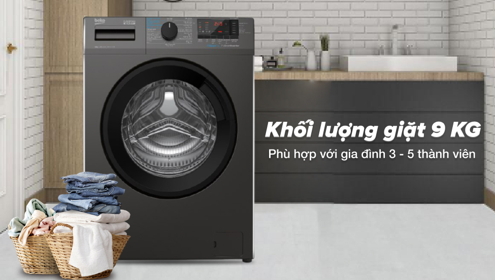 Máy giặt Beko 9kg-WCV9614XB0STM