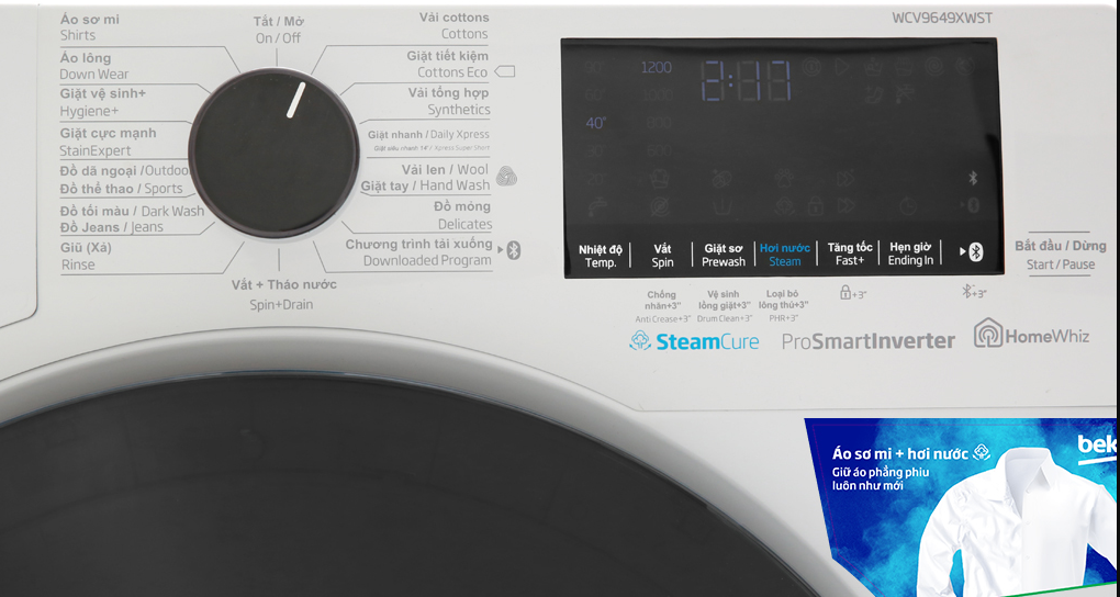 Máy giặt Beko 9kg-WCV9648XSTS