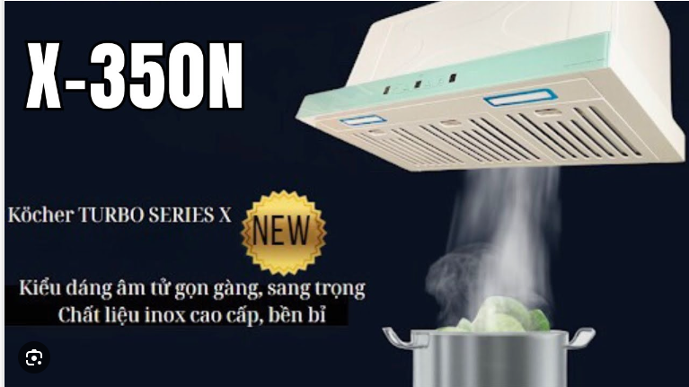 Máy hút khói, hút mùi âm tủ Kocher Turbo X-350N ( Điều khiển cảm ứng vẫy tay )