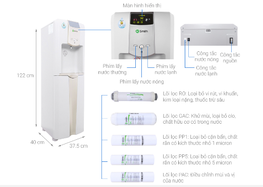 Máy lọc nước A.O Smith ADR75-V-ET-1