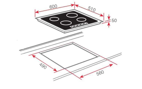 Bếp từ 4 vùng nấu Teka IRF 641 - 10210042