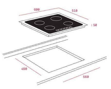 Bếp từ 4 vùng nấu Teka IZF 6424 - 10210181