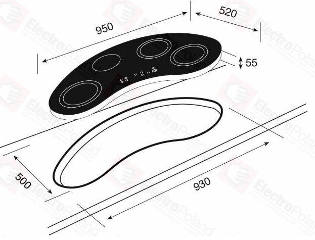 Bếp từ 4 vùng nấu Teka VRTC 95 4I