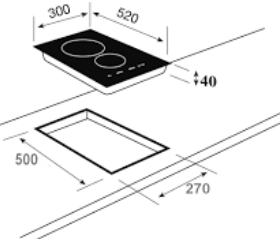Bếp hồng ngoại đôi Domino Teka VTTC 2P.1