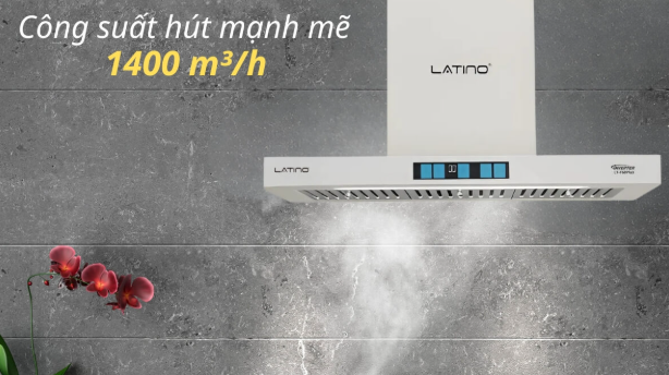 Máy hút khói, hút mùi kính ngang Latino LT-68Plus ( điều khiển cảm ứng vẫy tay)