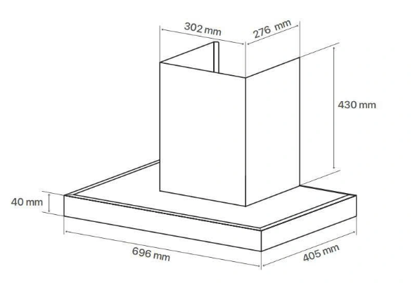 Máy hút khói, hút mùi kính ngang Canzy CZ- H1470CT (điều khiển cảm ứng vẫy tay)