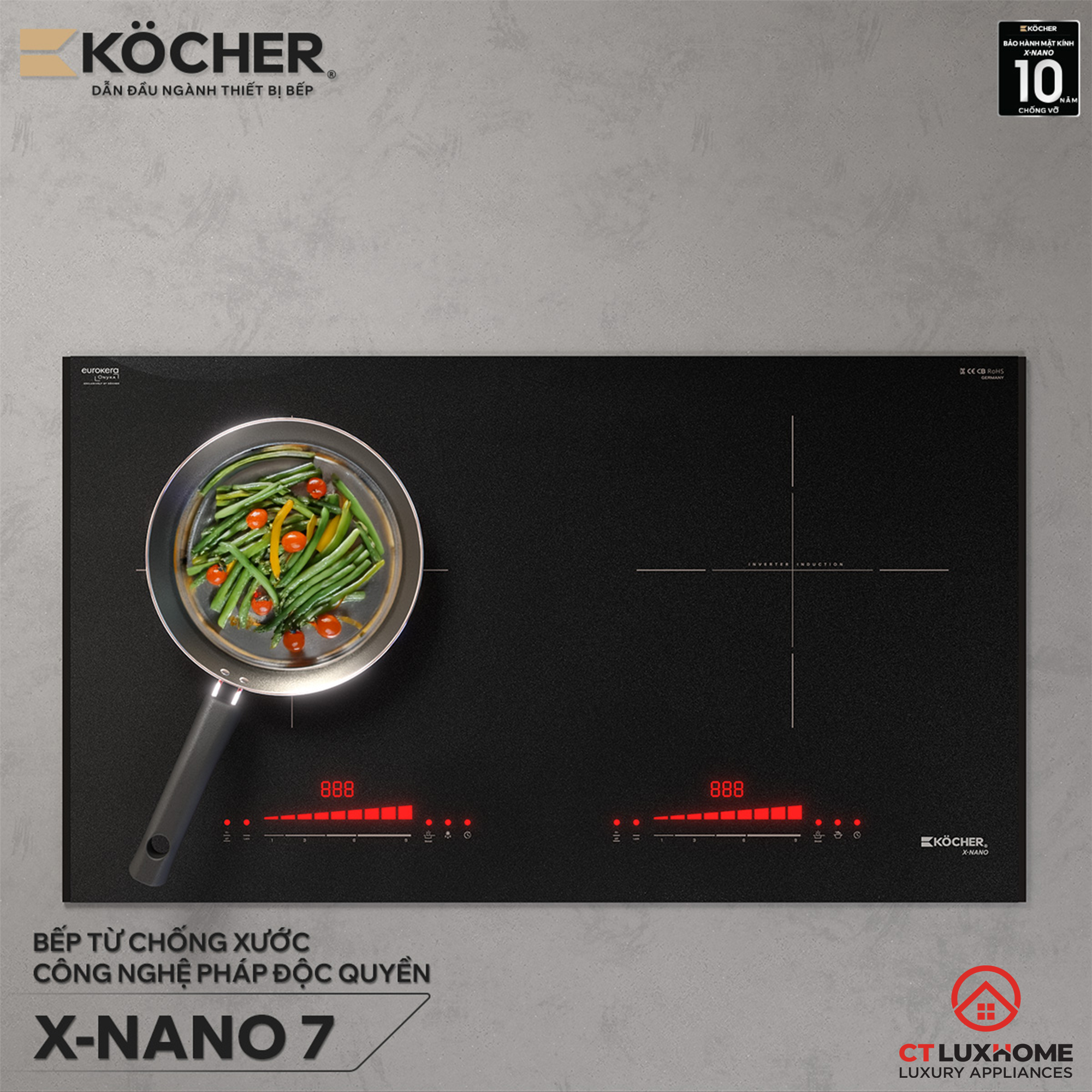 Bếp từ đôi Kocher X-NANO 7