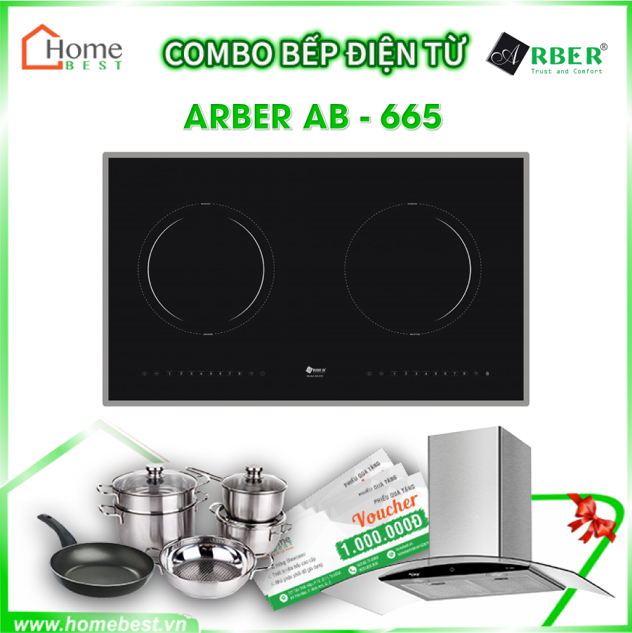 Combo Bếp từ kết hợp hồng ngoại Arber AB-665