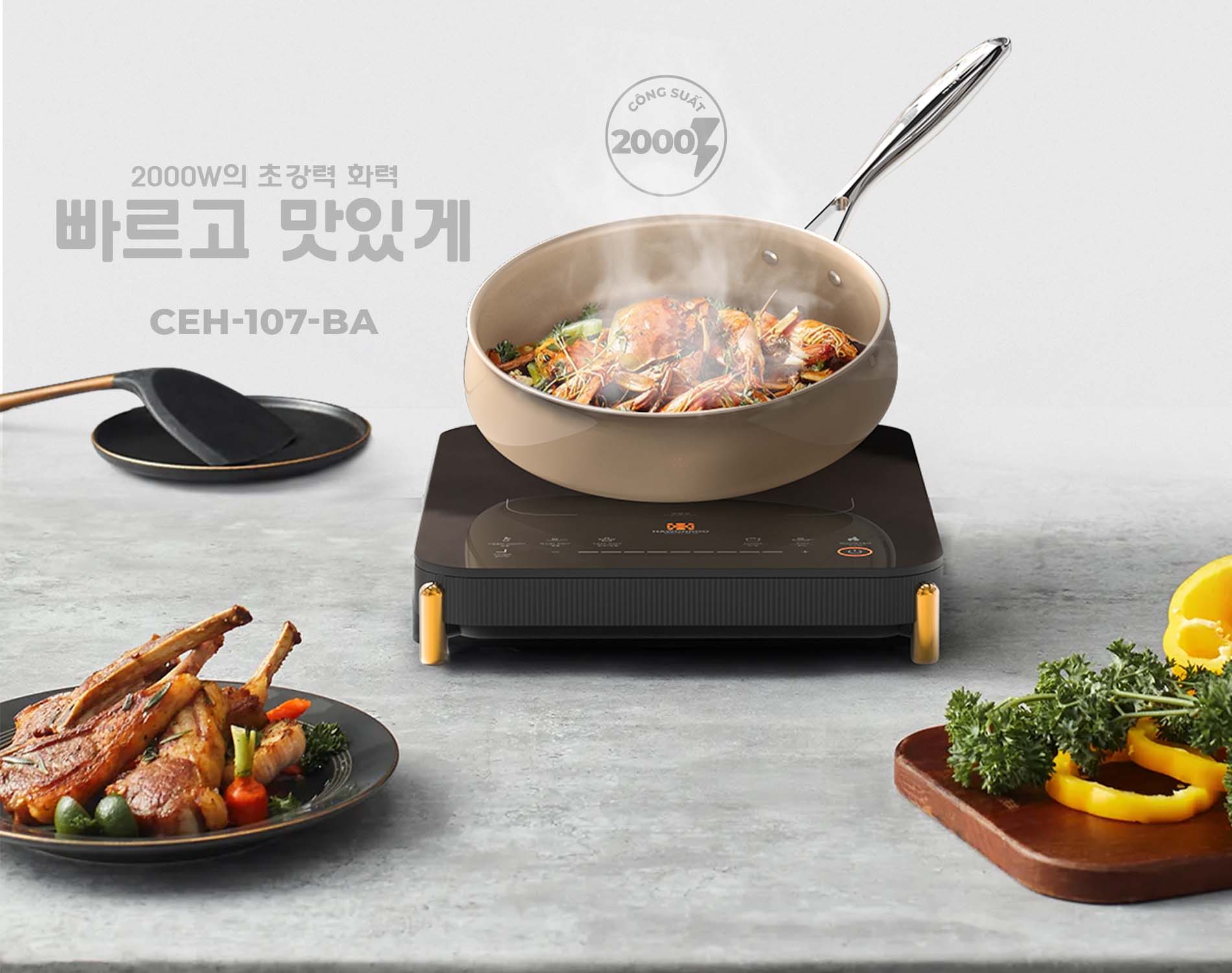 Bếp từ đơn kèm nồi Hawonkoo CEH-107-BA