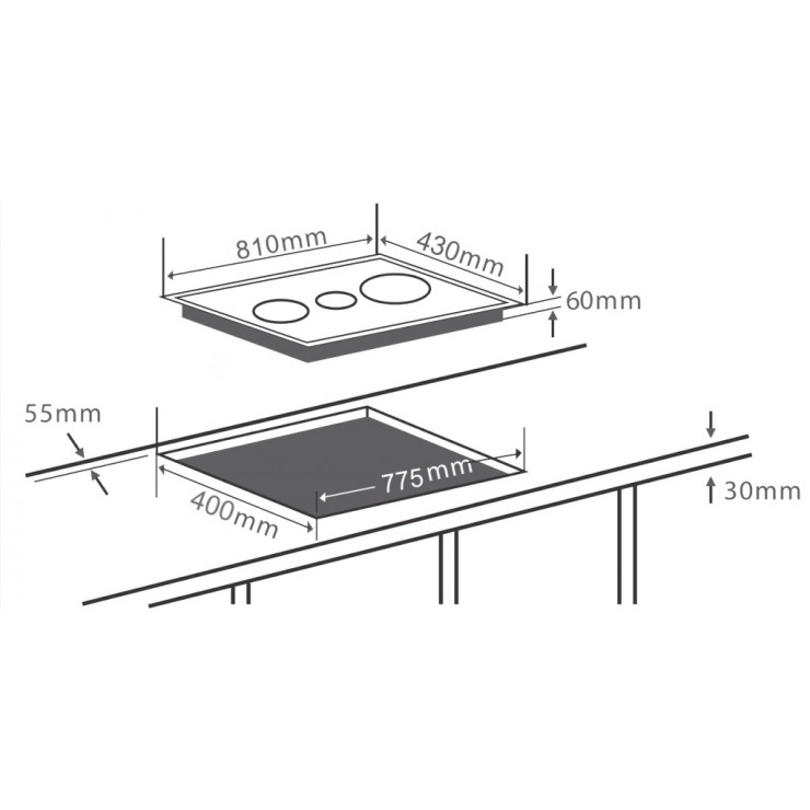 Bếp từ kết hợp hồng ngoại Chefs EH-MIX544P