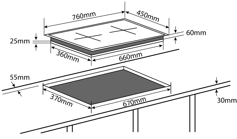 Bếp từ đôi Chefs EH-DIH888
