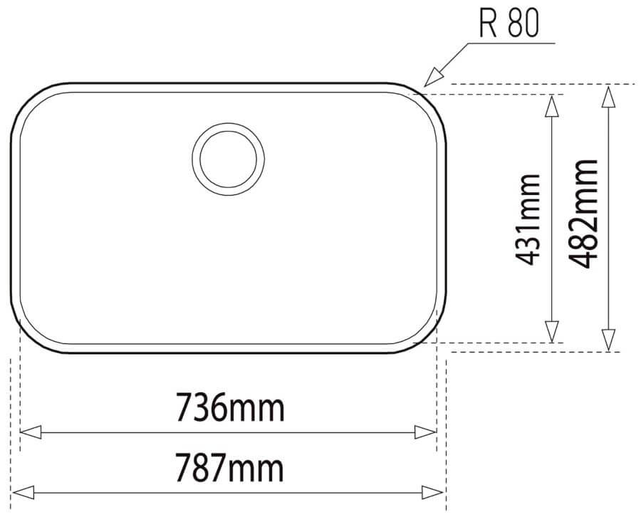 Chậu rửa 1 hộc Teka TU 31.19-10