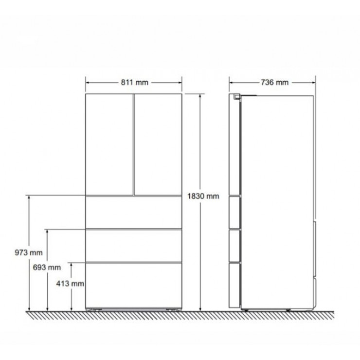 Tủ lạnh 5 cánh side by side Bosch KFN86AA76J