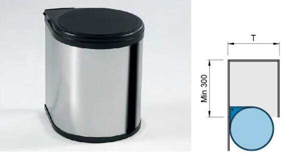 Thùng rác âm tủ Higold 307015