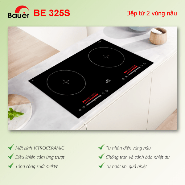 Bếp từ đôi Bauer BE 325S