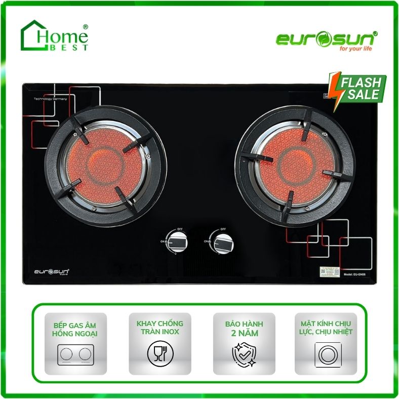Bếp gas âm hồng ngoại Eurosun EU-GN08